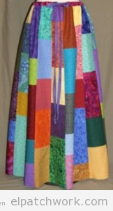 Faldas largas hechas de patchwork o quilting 2