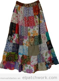 Faldas largas hechas de patchwork o quilting 1