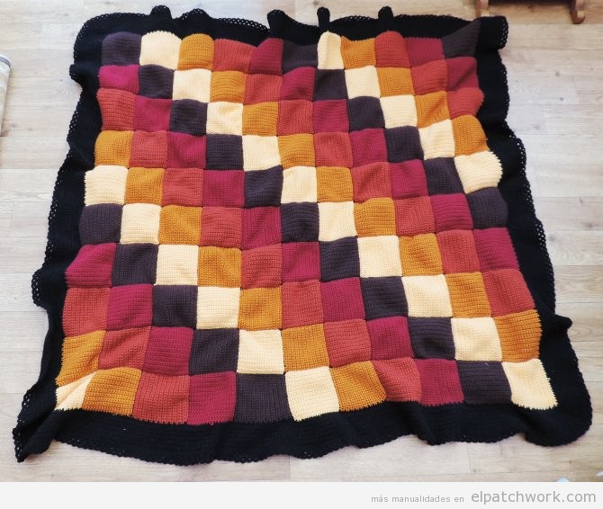 Mantas de patchwork hechas con ganchillo o crochet 2
