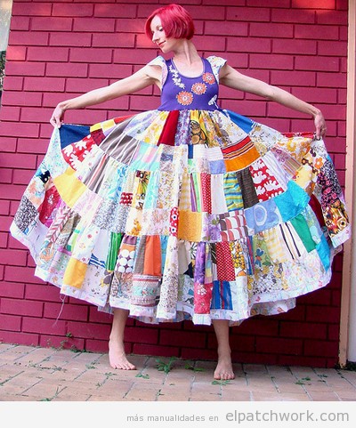 Vestidos de patchwork DIY original