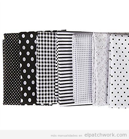 Comprar online telas patwchork en tonos grises, negros y blancos