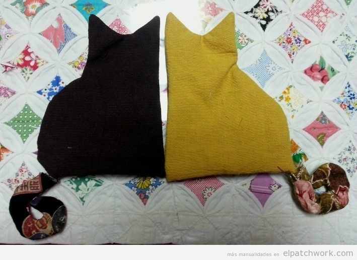 Tutorial gato peluche patchwork DIY 3