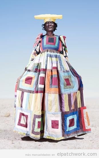 Vestido patchwork tribu Herero en Namibia