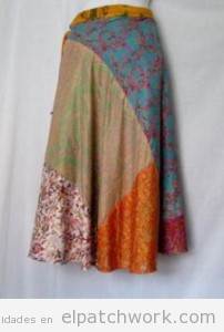Faldas largas hechas de patchwork o quilting 3