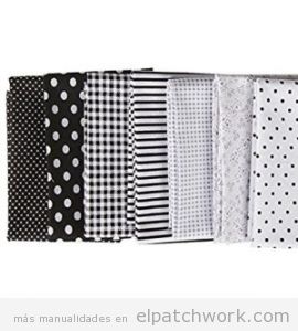 Comprar online telas patwchork en tonos grises, negros y blancos