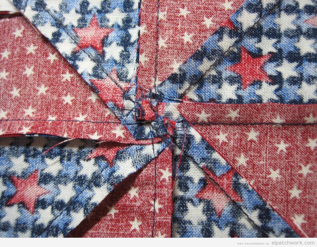 Tutorial quilt patchwork modelo estrella Lemoyne paso 10