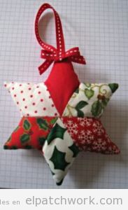Tutorial adorno Navidad patchwork, estrella para árbol