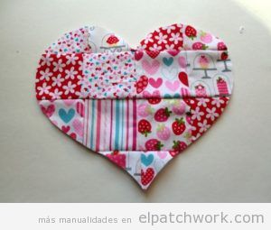 Corazón de patchwork para San Valentín