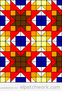 Descargar gratis patrón patchwork modelo doble X 2
