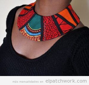 Collares babero estilo africano de patchwork 2