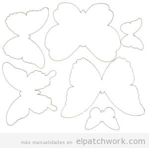 Plantilla mariposa aplique patchwork 2