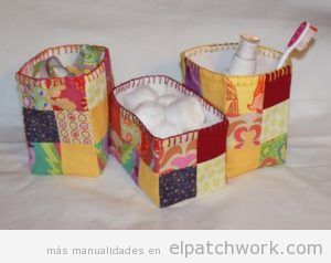 Cajas y cestos de patchwork 2