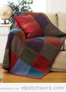 Manta patchwork sofá