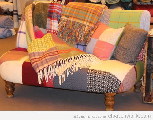 Manta patchwork sofá 2