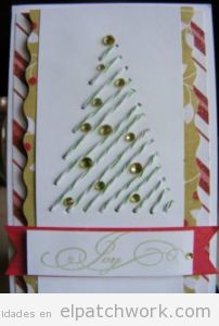 Postales Navidad decoradas con strass 2