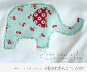Aplique patchwork elefante